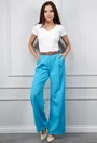 Pantaloni bleu cu detaliu lant