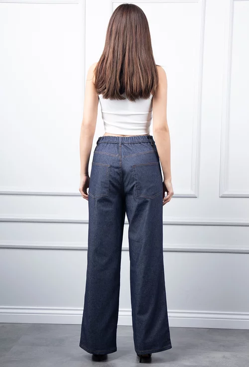 Pantaloni denim bleumarin