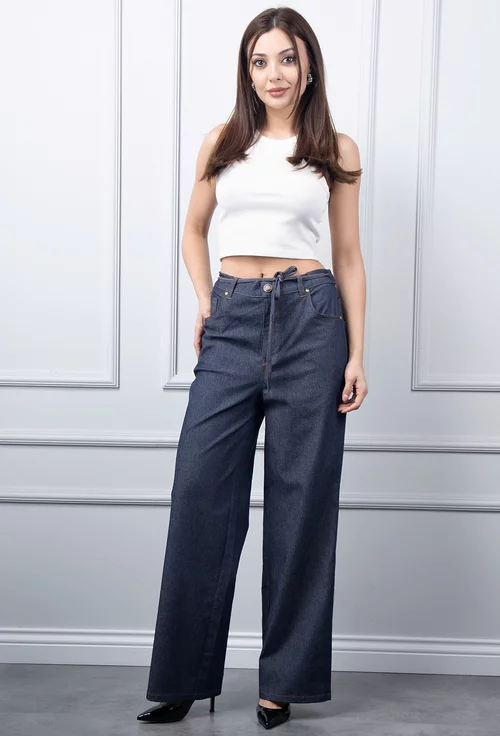 Pantaloni denim bleumarin