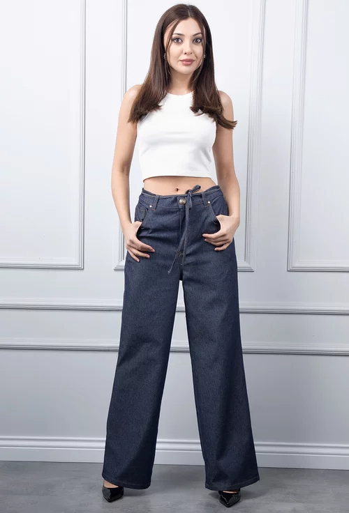 Pantaloni denim bleumarin