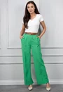 Pantaloni verzi cu detaliu lant