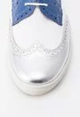 Pantofi albastri cu argintiu din piele naturala Vivid