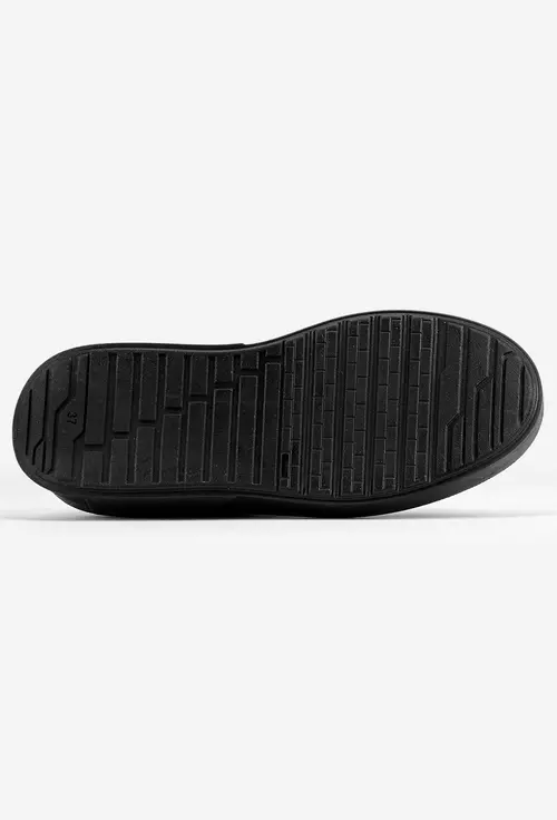 Pantofi argintii cu negru din piele naturala