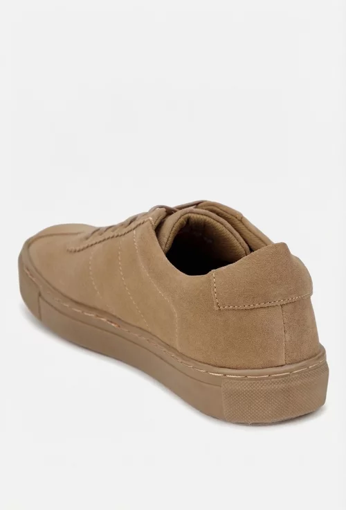 Pantofi barbati bej din piele intoarsa