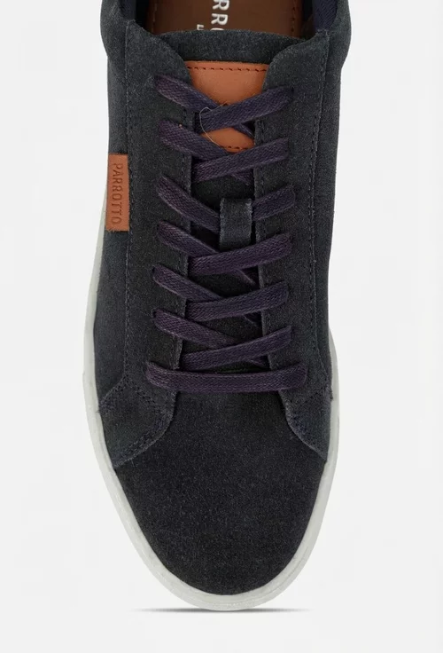 Pantofi barbati bleumarin din piele intoarsa