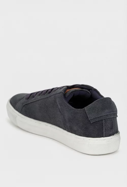 Pantofi barbati bleumarin din piele intoarsa