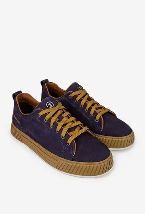 Pantofi barbati bleumarin din piele nabuc