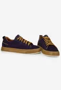 Pantofi barbati bleumarin din piele nabuc