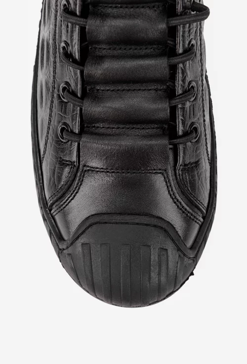 Pantofi barbati confectionati din piele naturala neagra
