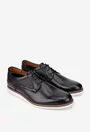Pantofi barbati confectionati din piele naturala neagra