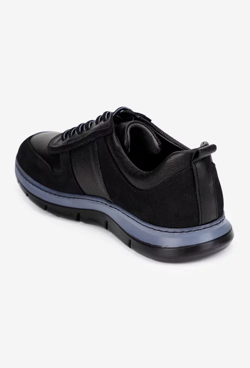 Pantofi barbati confectionati din piele neagra