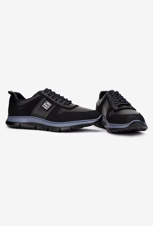 Pantofi barbati confectionati din piele neagra