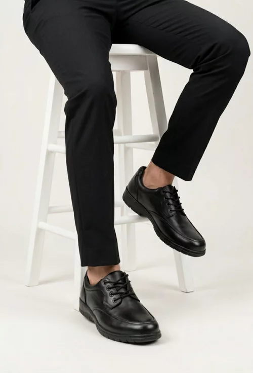 Pantofi barbati confectionati din piele neagra picture - 2