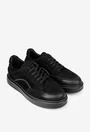 Pantofi barbati confectionati din piele neagra