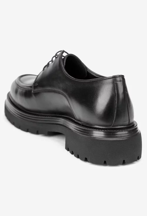 Pantofi barbati confectionati din piele neagra