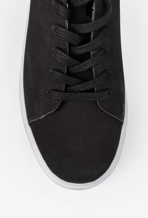 Pantofi barbati confectionati din piele neagra