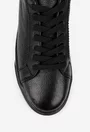 Pantofi barbati confectionati din piele texturata neagra