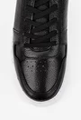 Pantofi barbati confectionati din piele texturata neagra