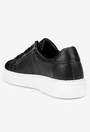 Pantofi barbati confectionati din piele texturata neagra