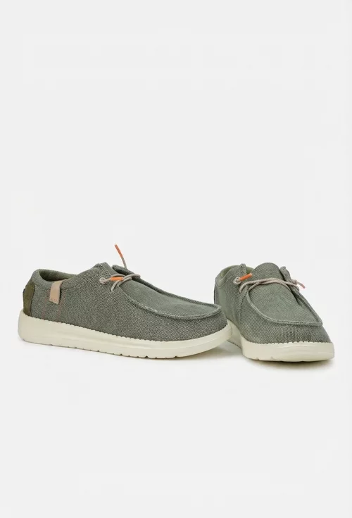 Pantofi barbati din material textil kaki