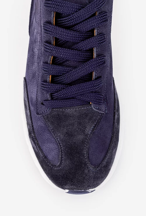 Pantofi barbati din piele bleumarin