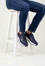 Pantofi barbati din piele bleumarin