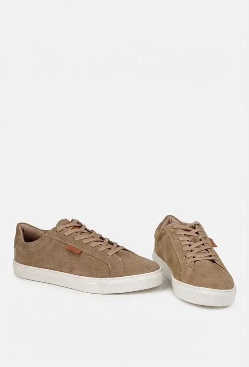 Pantofi barbati din piele intoarsa bej