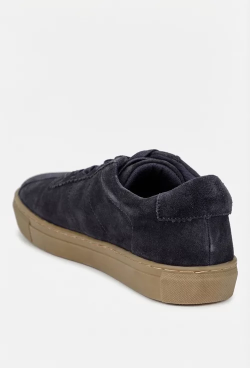 Pantofi barbati din piele intoarsa bleumarin