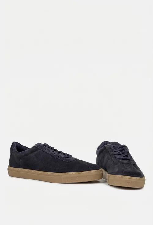 Pantofi barbati din piele intoarsa bleumarin