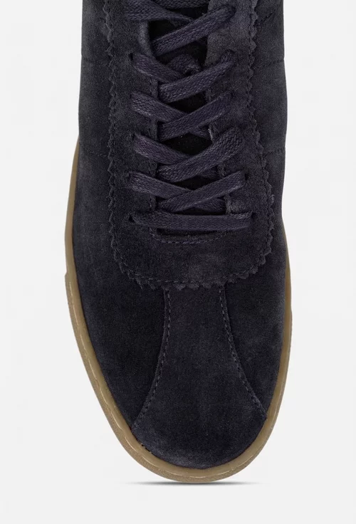 Pantofi barbati din piele intoarsa bleumarin