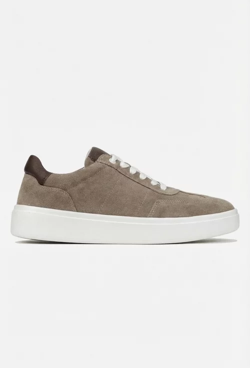 Pantofi barbati din piele intoarsa taupe