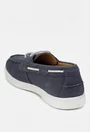 Pantofi barbati din piele nabuc bleumarin cu siret din piele