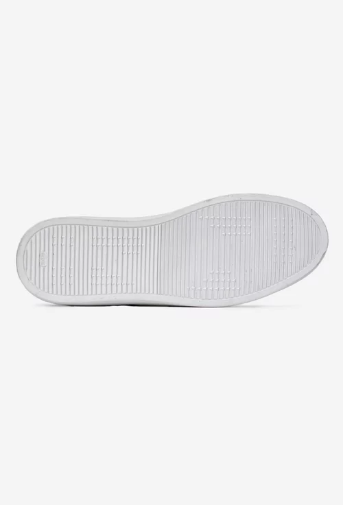 Pantofi barbati din piele naturala alba