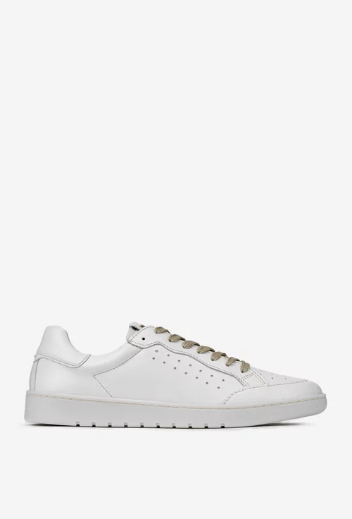 Pantofi barbati din piele naturala alba