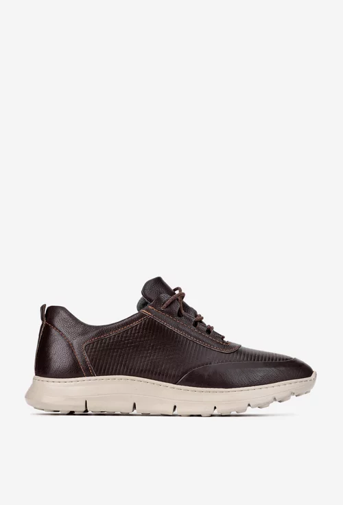 Pantofi barbati din piele naturala maro