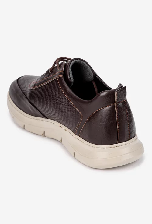 Pantofi barbati din piele naturala maro