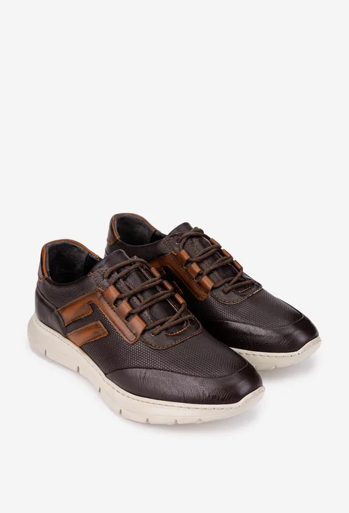 Pantofi barbati din piele naturala maro