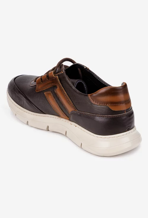 Pantofi barbati din piele naturala maro
