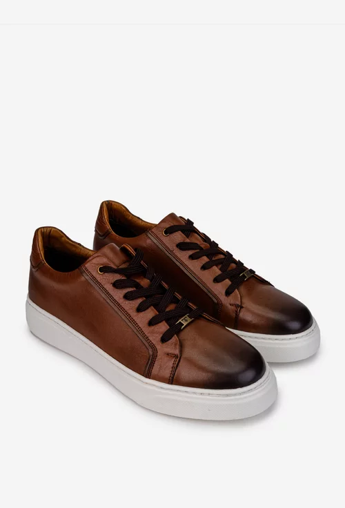 Pantofi barbati din piele naturala maro