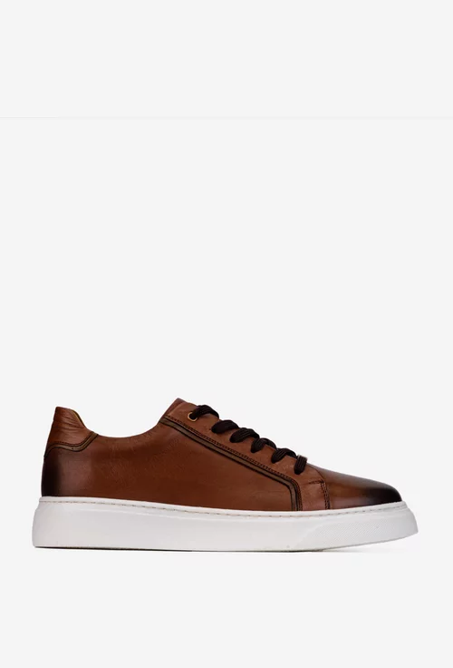Pantofi barbati din piele naturala maro