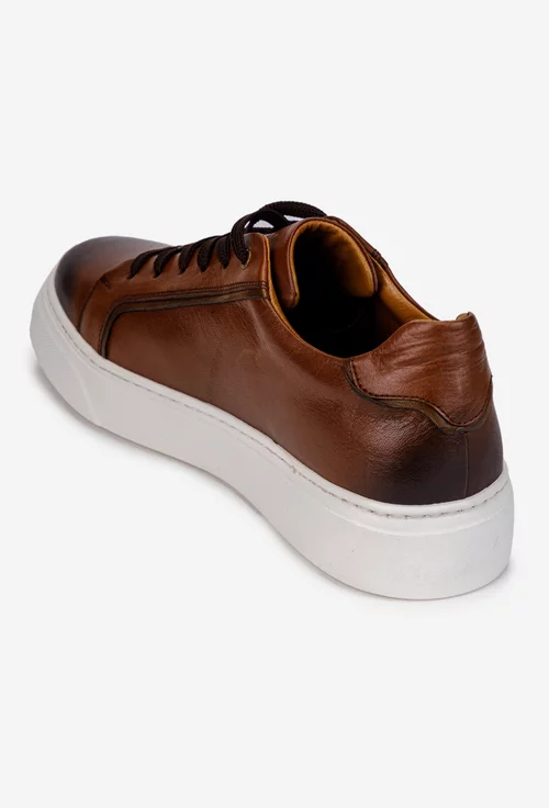 Pantofi barbati din piele naturala maro