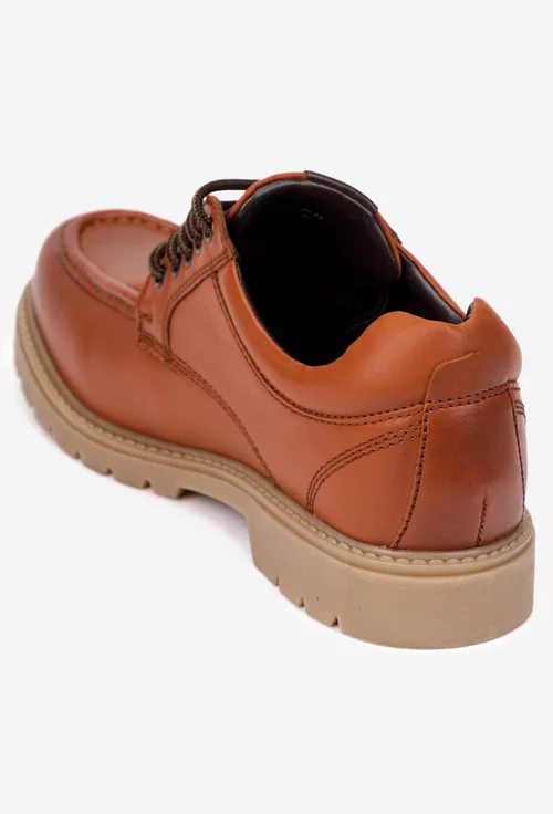 Pantofi barbati din piele naturala maro