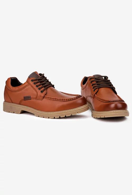 Pantofi barbati din piele naturala maro