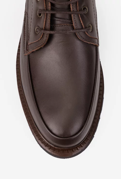 Pantofi barbati din piele naturala maro