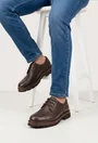 Pantofi barbati din piele naturala maro