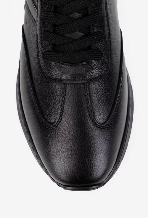 Pantofi barbati din piele naturala neagra