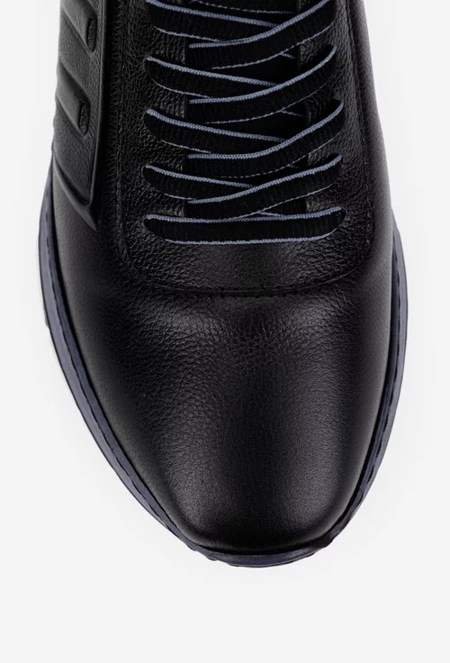Pantofi barbati din piele naturala neagra