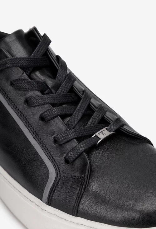 Pantofi barbati din piele naturala neagra