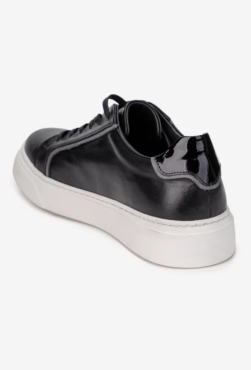 Pantofi barbati din piele naturala neagra
