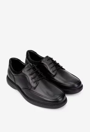 Pantofi barbati din piele naturala neagra
